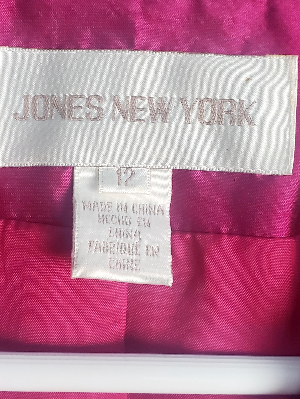 Jones New York Hot Pink Women's Single-Button Silk Blazer With Matching Pant. - Picture 3 of 9